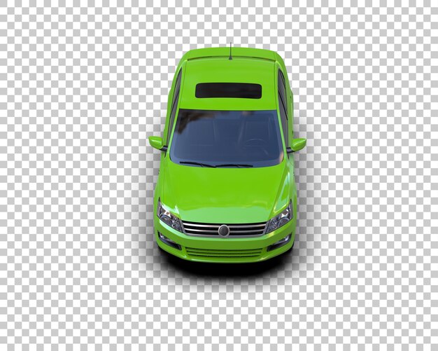 Szene eines modernen Autos isoliert auf dem Hintergrund 3D-Rendering-Illustration