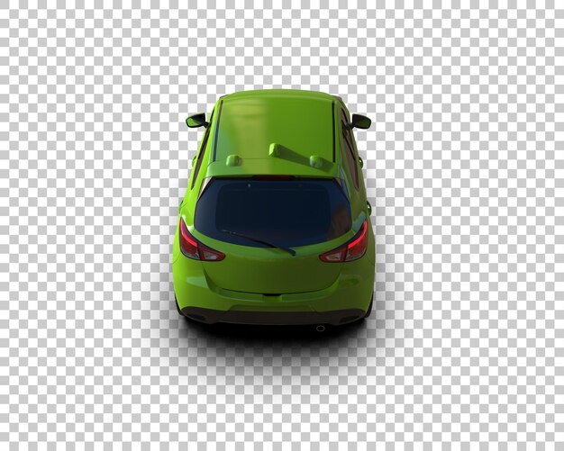 Szene eines modernen Autos isoliert auf dem Hintergrund 3D-Rendering-Illustration