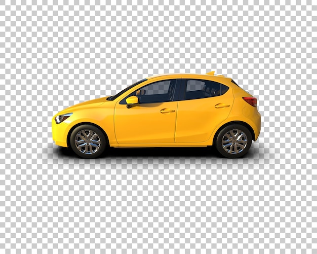 Szene eines modernen Autos isoliert auf dem Hintergrund 3D-Rendering-Illustration
