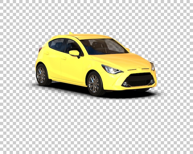 Szene eines modernen Autos isoliert auf dem Hintergrund 3D-Rendering-Illustration