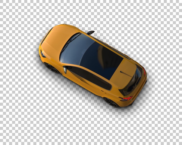 Szene eines modernen Autos isoliert auf dem Hintergrund 3D-Rendering-Illustration