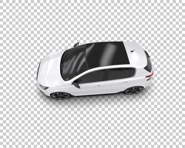 Szene eines modernen Autos isoliert auf dem Hintergrund 3D-Rendering-Illustration