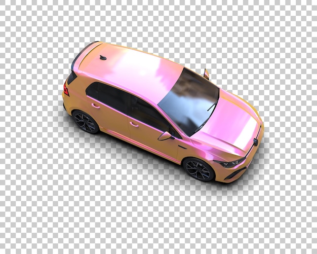 Szene eines modernen Autos isoliert auf dem Hintergrund 3D-Rendering-Illustration