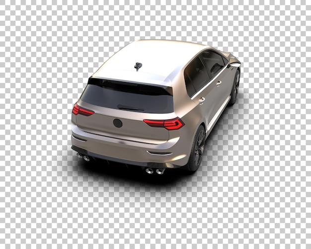 Szene eines modernen Autos isoliert auf dem Hintergrund 3D-Rendering-Illustration