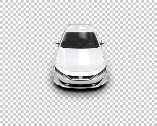 Szene eines modernen Autos isoliert auf dem Hintergrund 3D-Rendering-Illustration