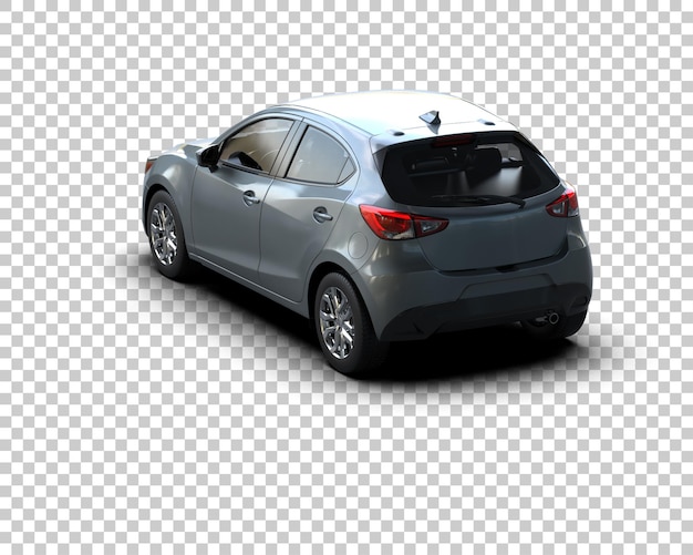 Szene eines modernen Autos isoliert auf dem Hintergrund 3D-Rendering-Illustration