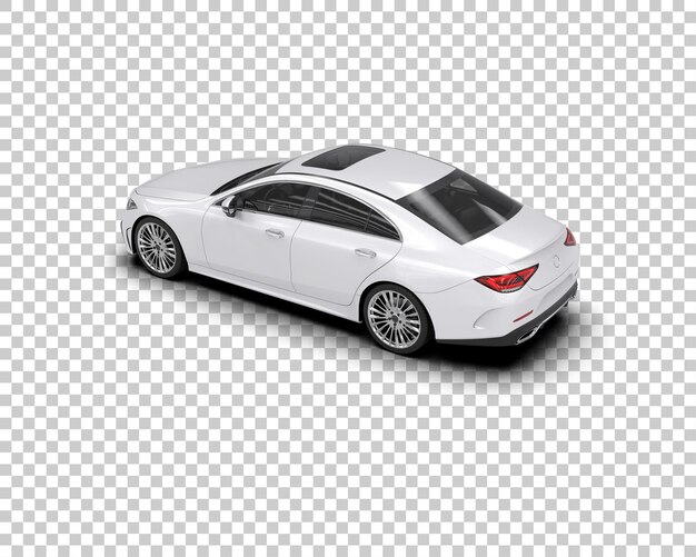 Szene eines modernen Autos isoliert auf dem Hintergrund 3D-Rendering-Illustration