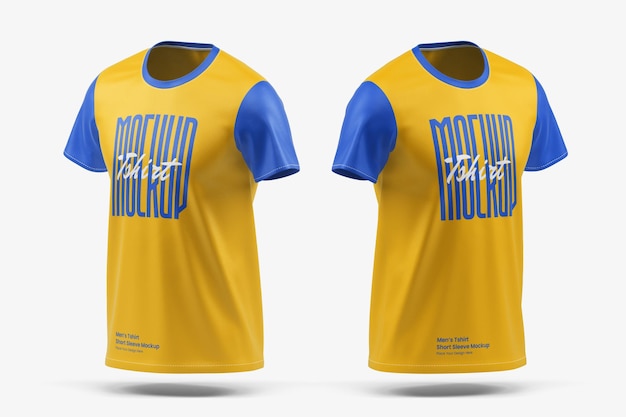 T-shirt a maniche corte Mockup Premium PSD.