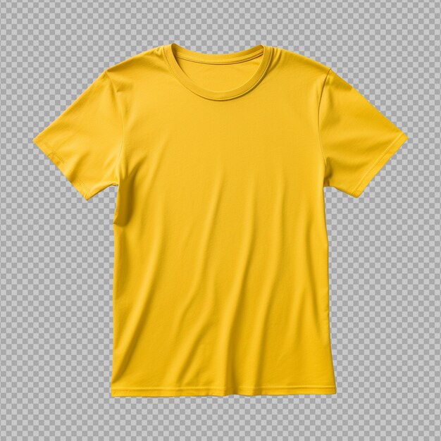 T-shirt amarelo isolado em fundo transparente