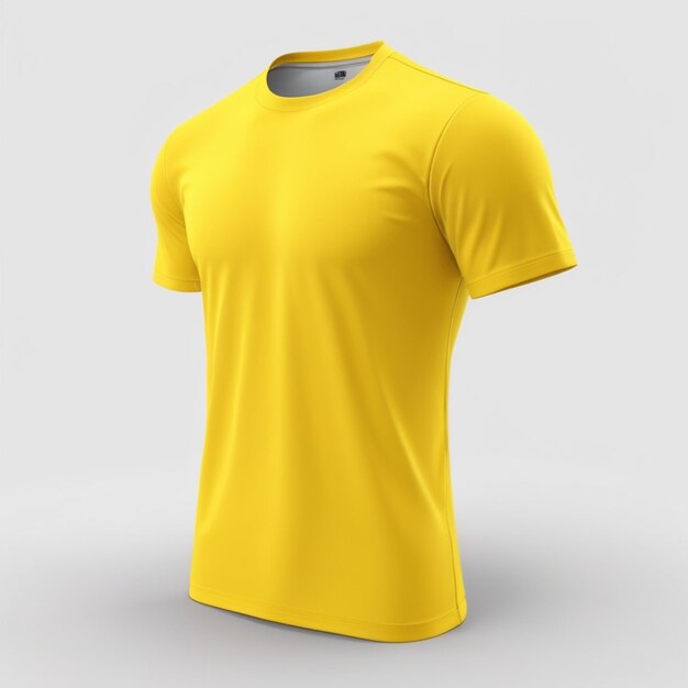 PSD t-shirt amarelo psd em fundo branco