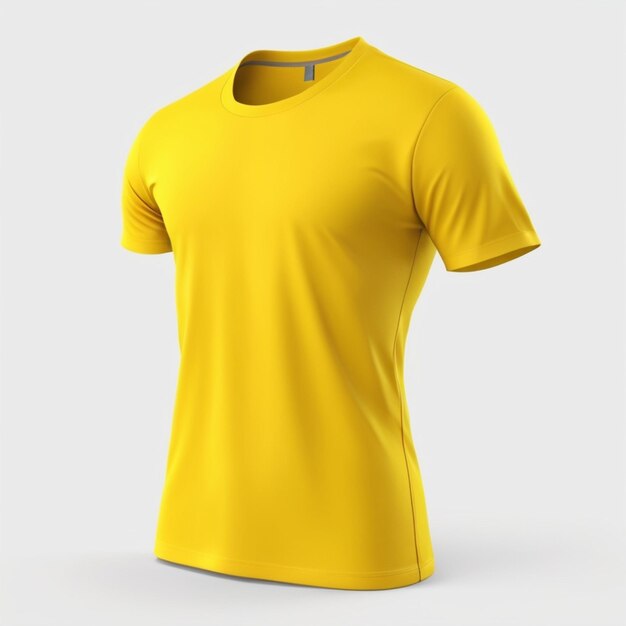 PSD t-shirt amarelo psd em fundo branco