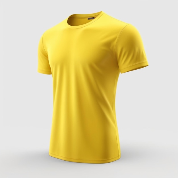 PSD t-shirt amarelo psd em fundo branco