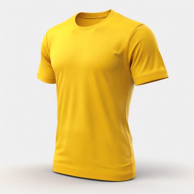 PSD t-shirt amarelo psd em fundo branco