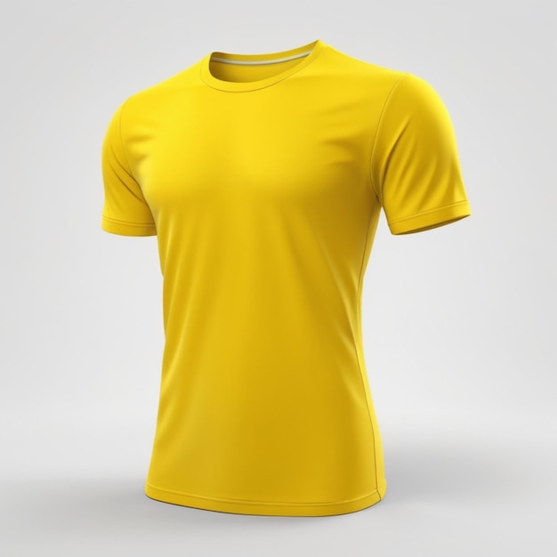 T-shirt amarelo psd em fundo branco