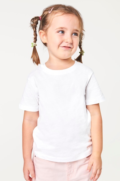 T-shirt bianca casuale per ragazze PSD