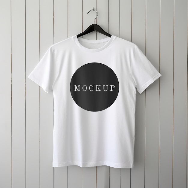 T-shirt Blanc à L'avant Mockup