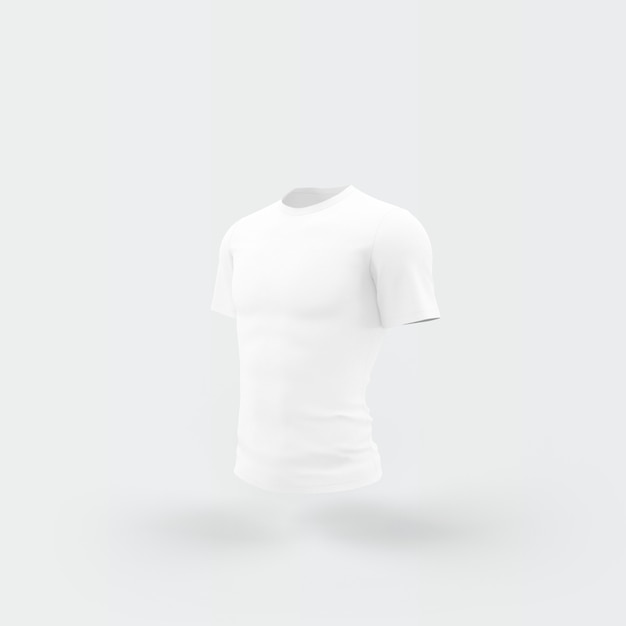 t-shirt blanc flottant sur blanc