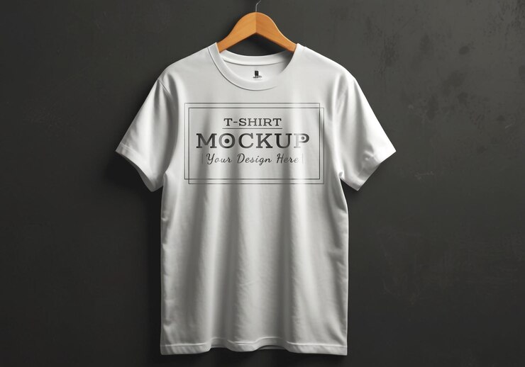 T-shirt blanco Diseño de maqueta