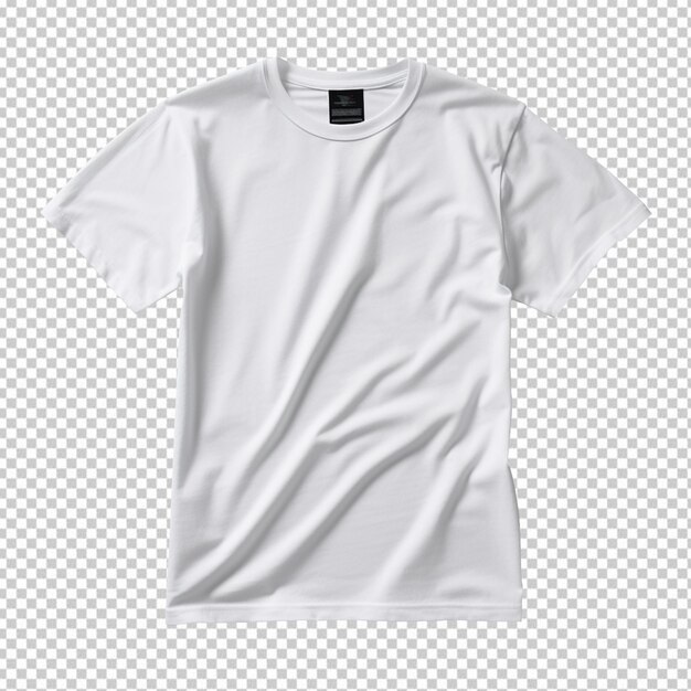 PSD t-shirt branco em branco para maquete isolado em fundo transparente