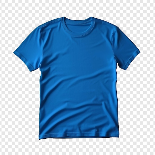 PSD t-shirt avec couleur bleue isolée sur fond transparent