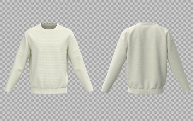 T-shirt creme Mockup fundo transparente em 3D