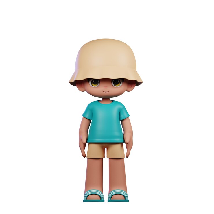PSD t-shirt de tosca de menino em 3d em postura fixe