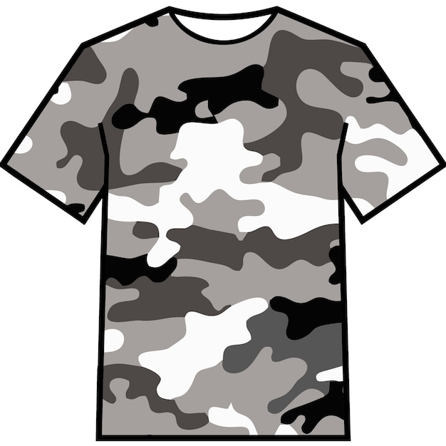 T-Shirt-Design mit Mustercamouflage