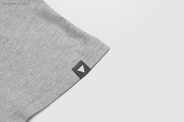 T-shirt di Heather ricamo quadrato modello di distintivo