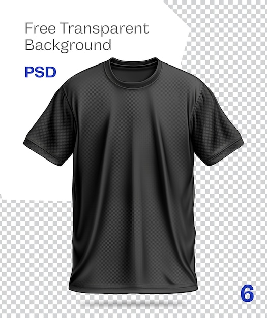 T-shirt di imitazione nera con modello di scatola PSD gratuito