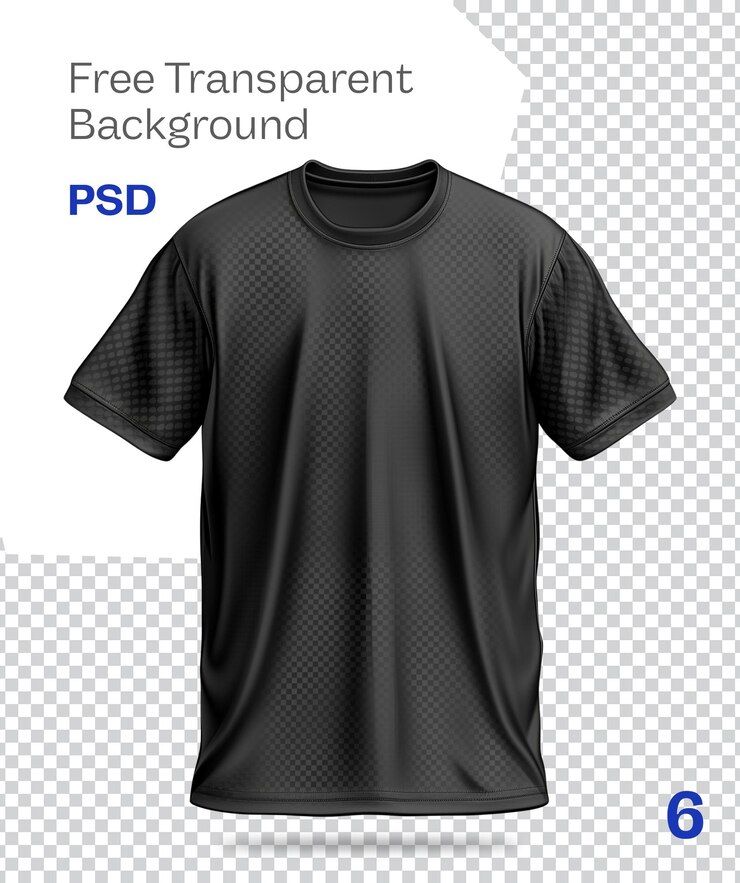 PSD t-shirt di imitazione nera con modello di scatola psd gratuito