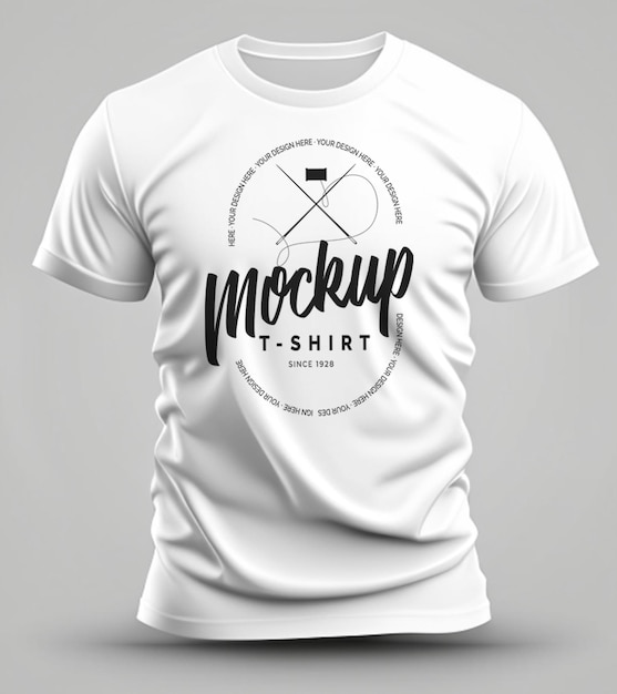 T-shirt de diseño blanco y negro