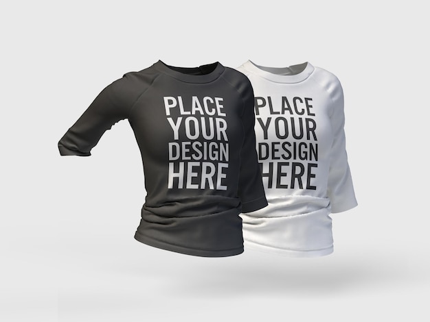 T-shirt fille devant 2 couleurs noir et blanc édition complète édition facile