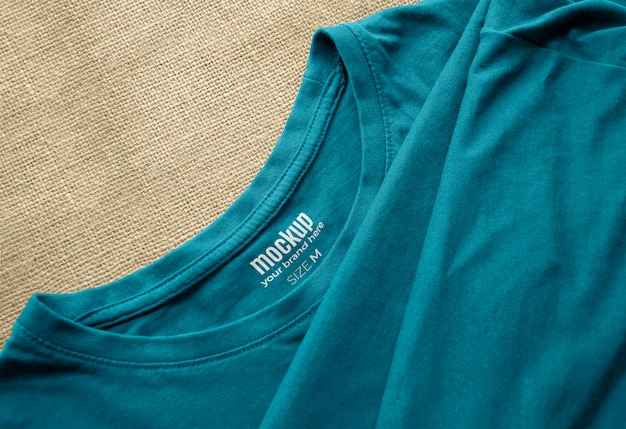 T-Shirt Interior Printed Label Mockup