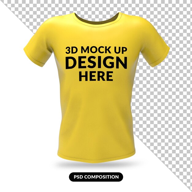 T-shirt isolado renderização 3d premium psd