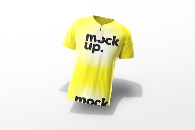 Un T - Shirt Jaune Avec Le Mot Mock Dessus