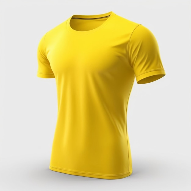 T-shirt jaune PSD sur fond blanc