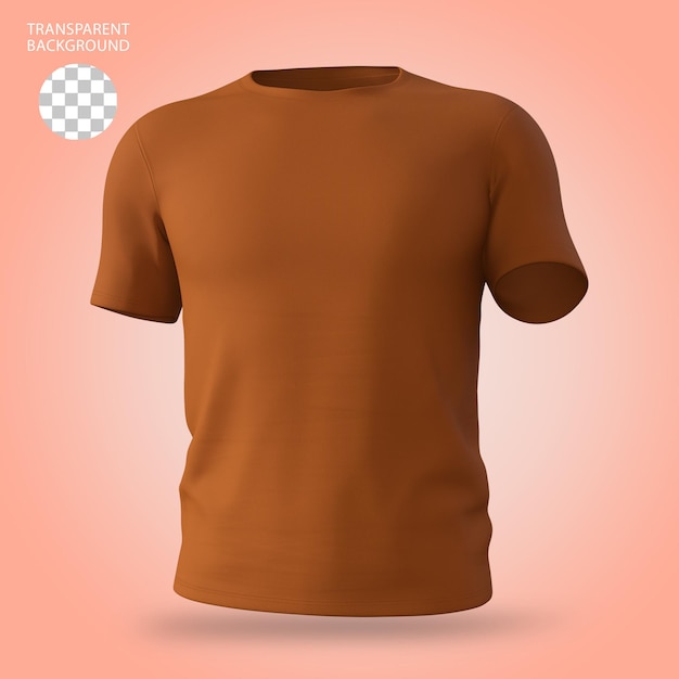 T-shirt masculino isolado com ilustração renderizada em 3d