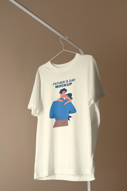 T-Shirt-Mock-up-Design für die Vatertagsfeier