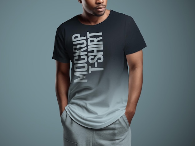 T-Shirt-Mockup auf dem Mann