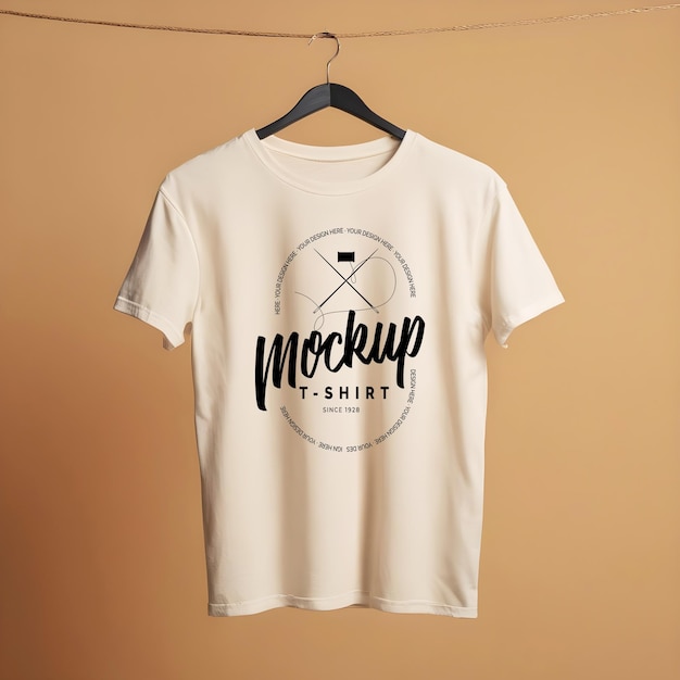 T-shirt-mockup-design-psd für das markenzeichen von stoffen