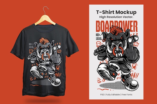 PSD t-shirt mockup e vector