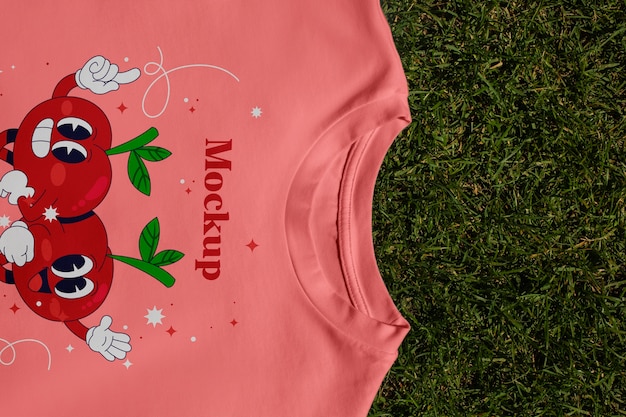 T-Shirt-Mockup in der Natur