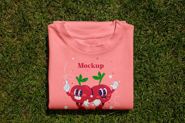 T-Shirt-Mockup in der Natur