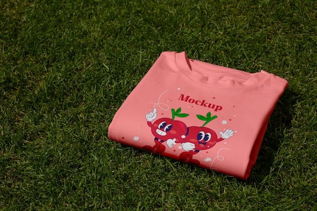 T-Shirt-Mockup in der Natur