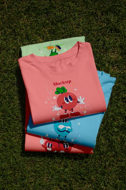 T-Shirt-Mockup in der Natur
