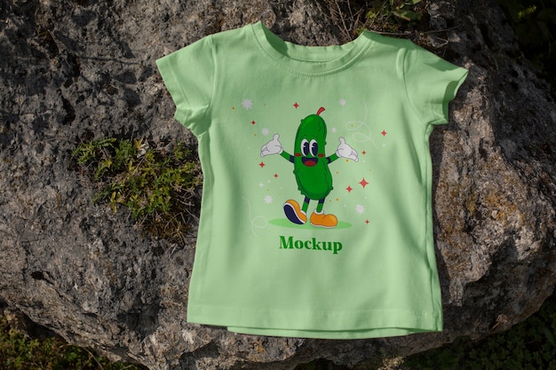 T-Shirt-Mockup in der Natur