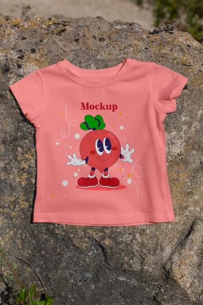 T-Shirt-Mockup in der Natur