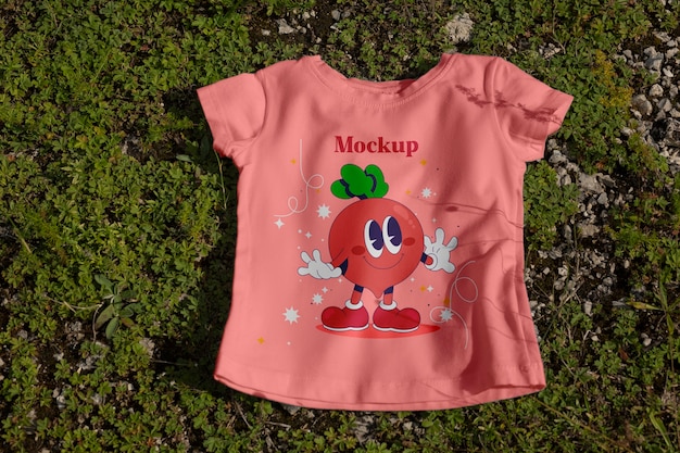 T-Shirt-Mockup in der Natur