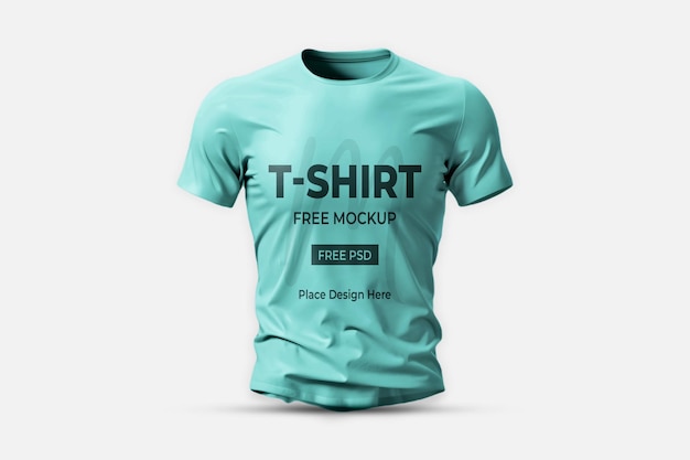 T-Shirt-Mockup in hellblau