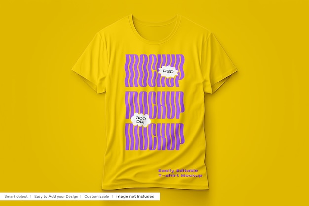 T-Shirt Mockup Top View Herren T-Shirt Mockup Shirt Mockup Weißes T-Shirt Mockup 3D T-Shirt PSD Mockup